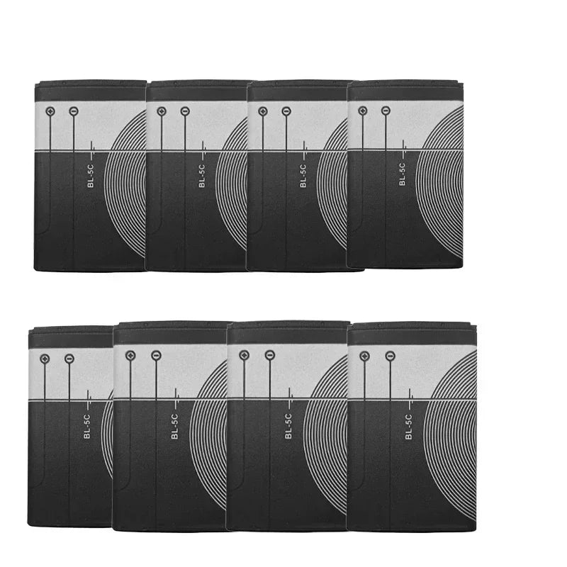 BL-5C 3.7V 1020mAh Battery BL5C BL 5C Rechargeable Batteries for Nokia 2112 2118 2255 2270 2280 2300 2600 2610 3125 3230 Oasis Select 8pcs BL-5C