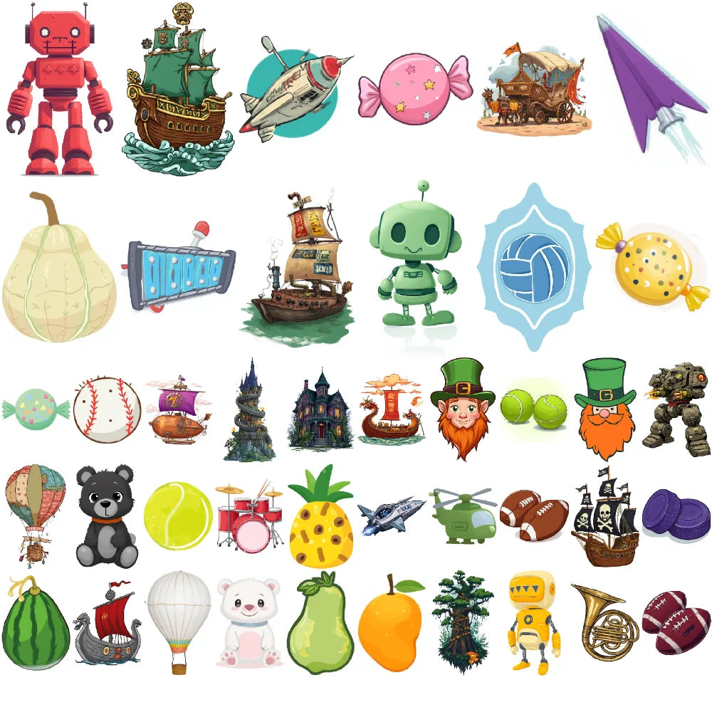54-Piece Temporary Tattoo Stickers – Fun Designs for Kids & Adults Temporary Tattoo Stickers Oasis Select