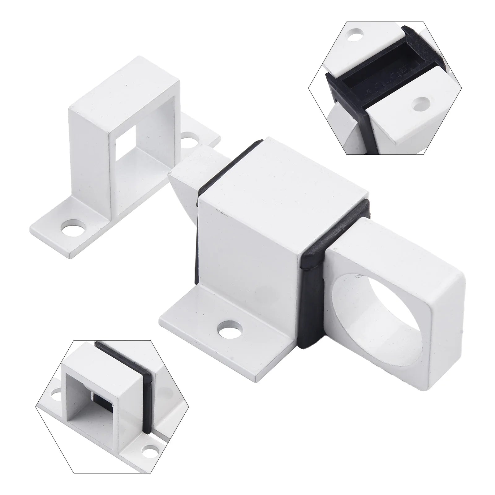 Automatic Door Bolt Latch Self-closing Security Pull-Ring Spring Bounce Door Bolt Lock Automatic Latch Lock Oasis Select
