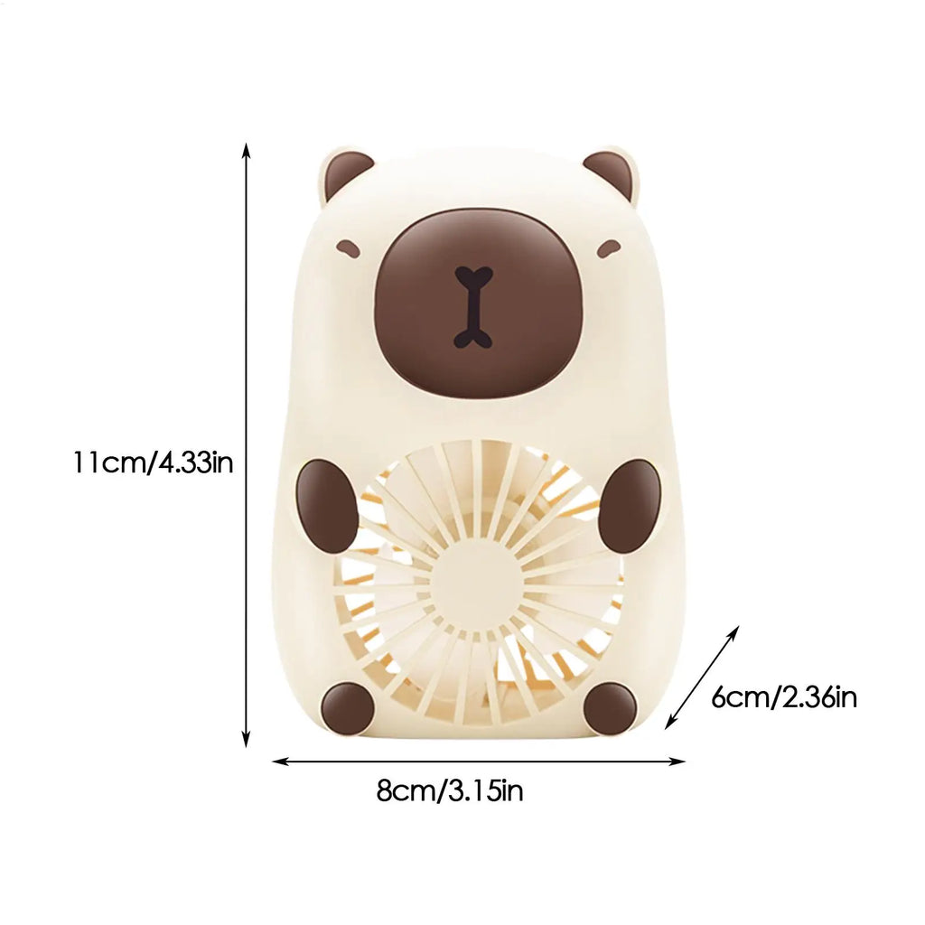 Animal Fan Handheld Electric Capybara Fan USB Charging 3-Speed Air Coolers Personal Cooling Devices Handheld Desktop Mini Fan Oasis Select