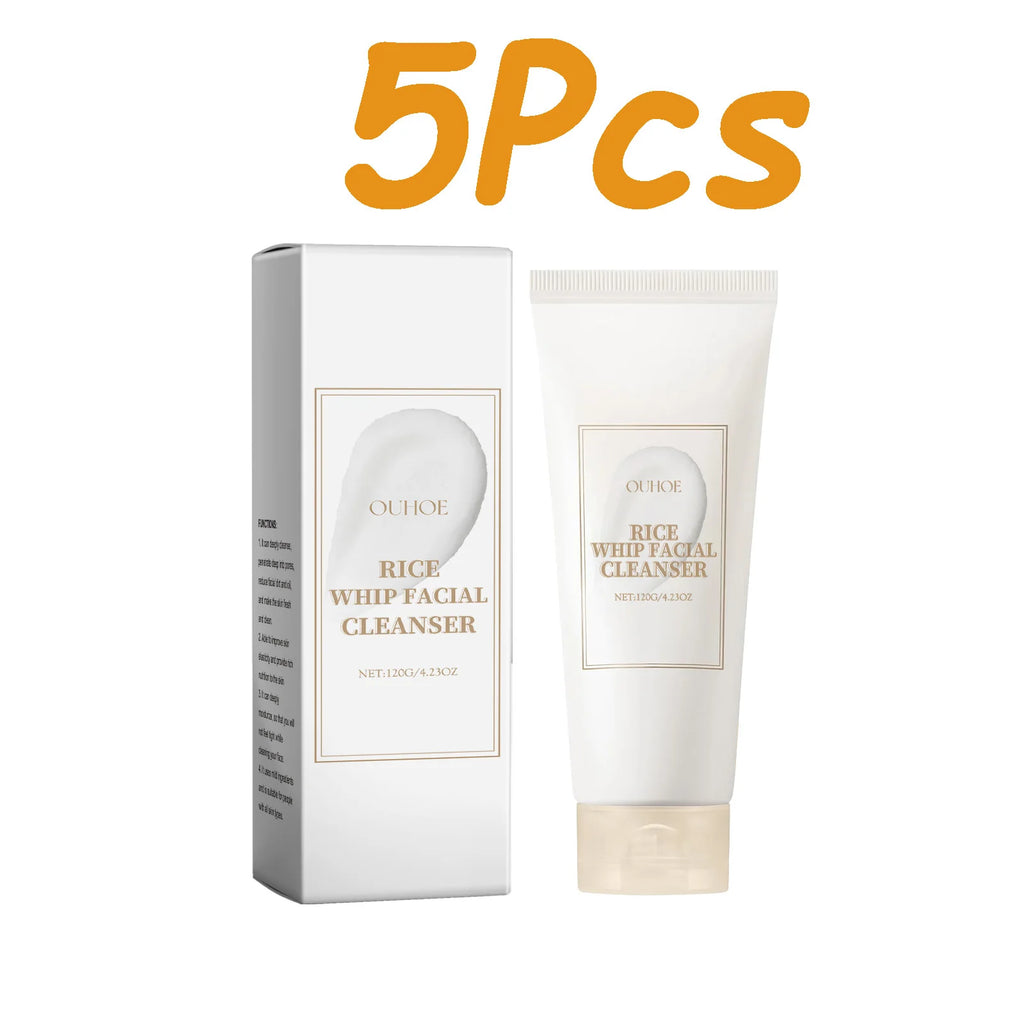 Rice Raw Pulp Facial Cleanser – Pore Cleansing & Brightening Foaming Facial Cleanser Oasis Select 5 x 120g Boxed