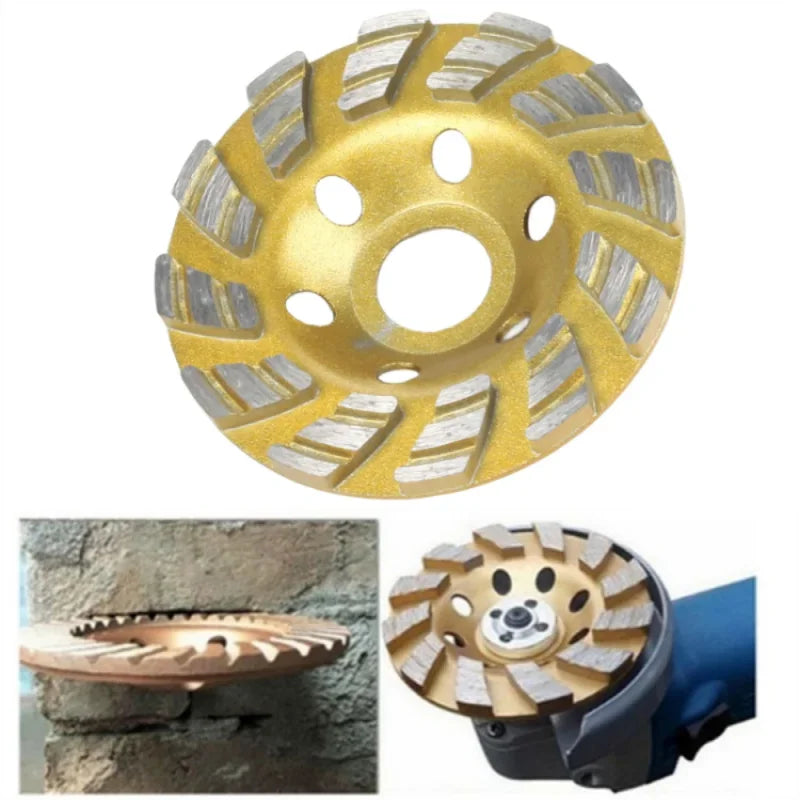4" Turbo Diamond Grinding Cup Wheel – 12 Seg Angle Grinder Diamond Grinding Wheel Oasis Select