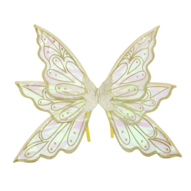 Princess Fairy Wing Cartoon Butterfly Elf Angel Wings Costume Party Dresses Decorations For Kids Performance Props Oasis Select Gold 2-60x50cm
