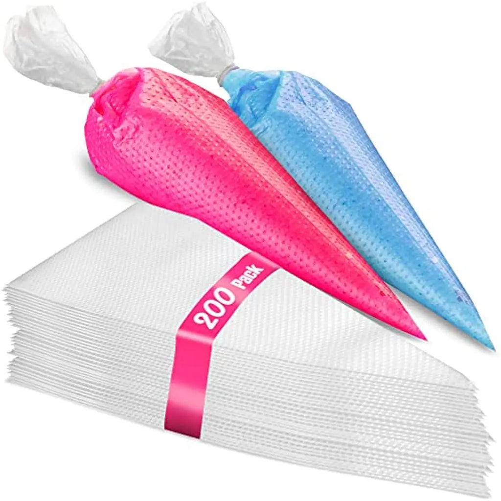 200pcs Anti Burst Piping Bags Icing Piping Bag Birthday Cake making Pastry Bags Package Kitchen Baking Supplies Oasis Select