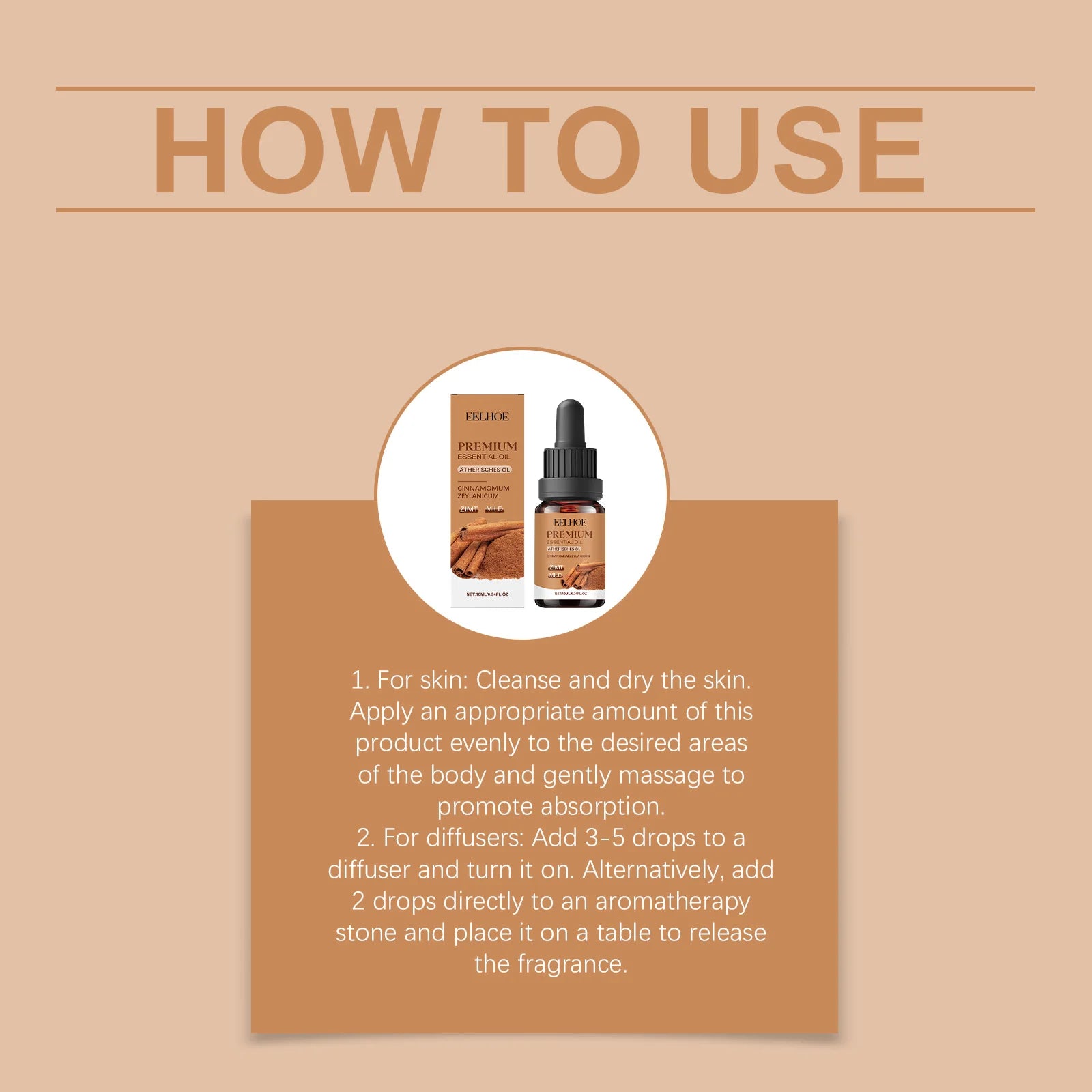 Cinnamon Aromatherapy Essential Oil – Hydrating Skin & Body Care