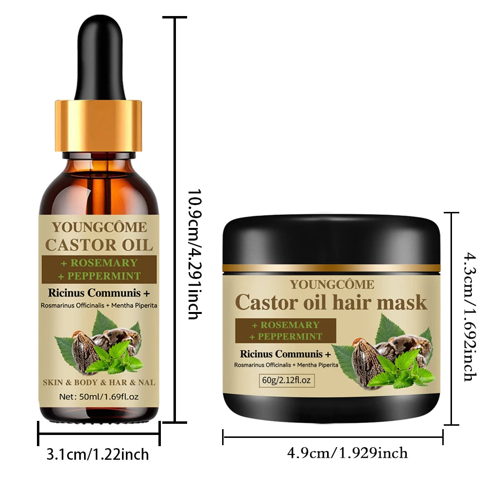 YOUNGCOME Pure Castor Oil Hair Growth Mask | Anti-Breakage Castor Oil Hair Mask Oasis Select Formal suits B