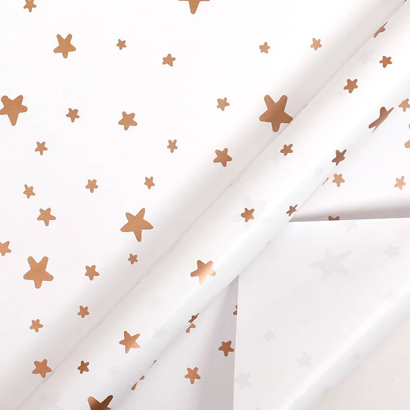43x300cm Birthday Gift Wrapping Paper Gold Polka Dot Pattern Valentine's Day Bouquet Gift Packaging Paper Party Decoration Paper Oasis Select A