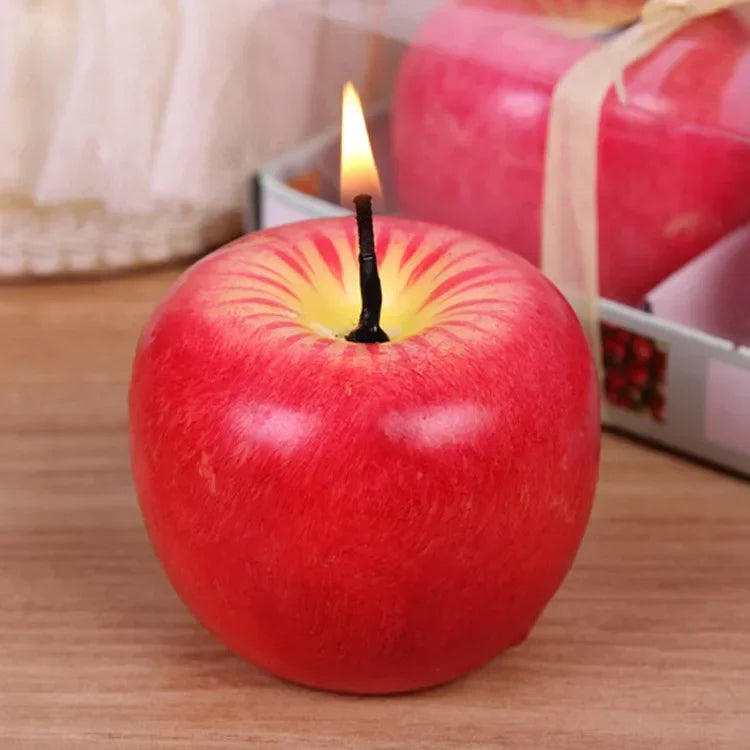 Fruit Candle Creative Apple Candle Christmas Christmas Eve Gift Birthday Christmas Decoration Holiday Gift Oasis Select