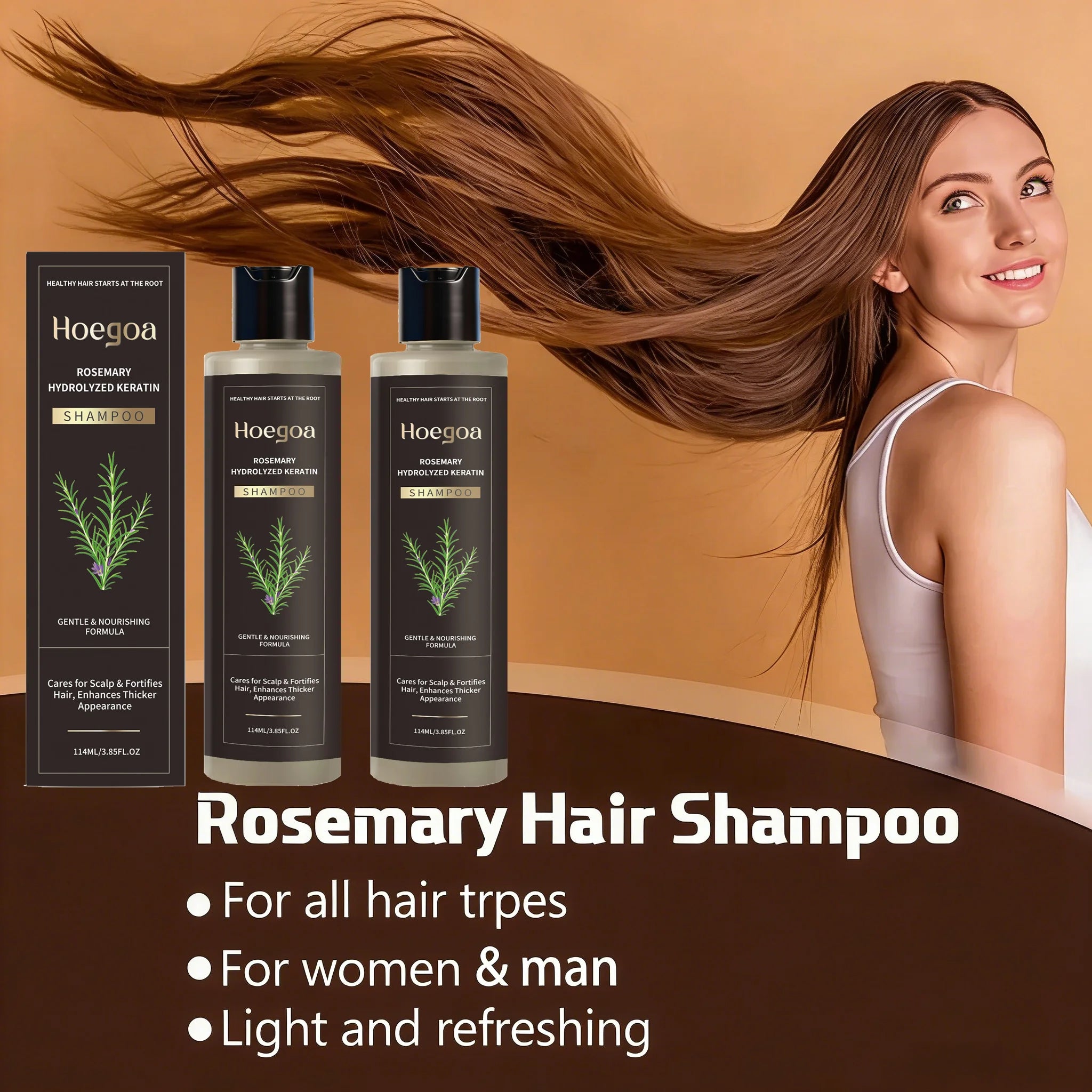 HOEGOA Rosemary Shampoo – Volumizing, Thickening & Anti-Dandruff Rosemary Hair Shampoo Oasis Select