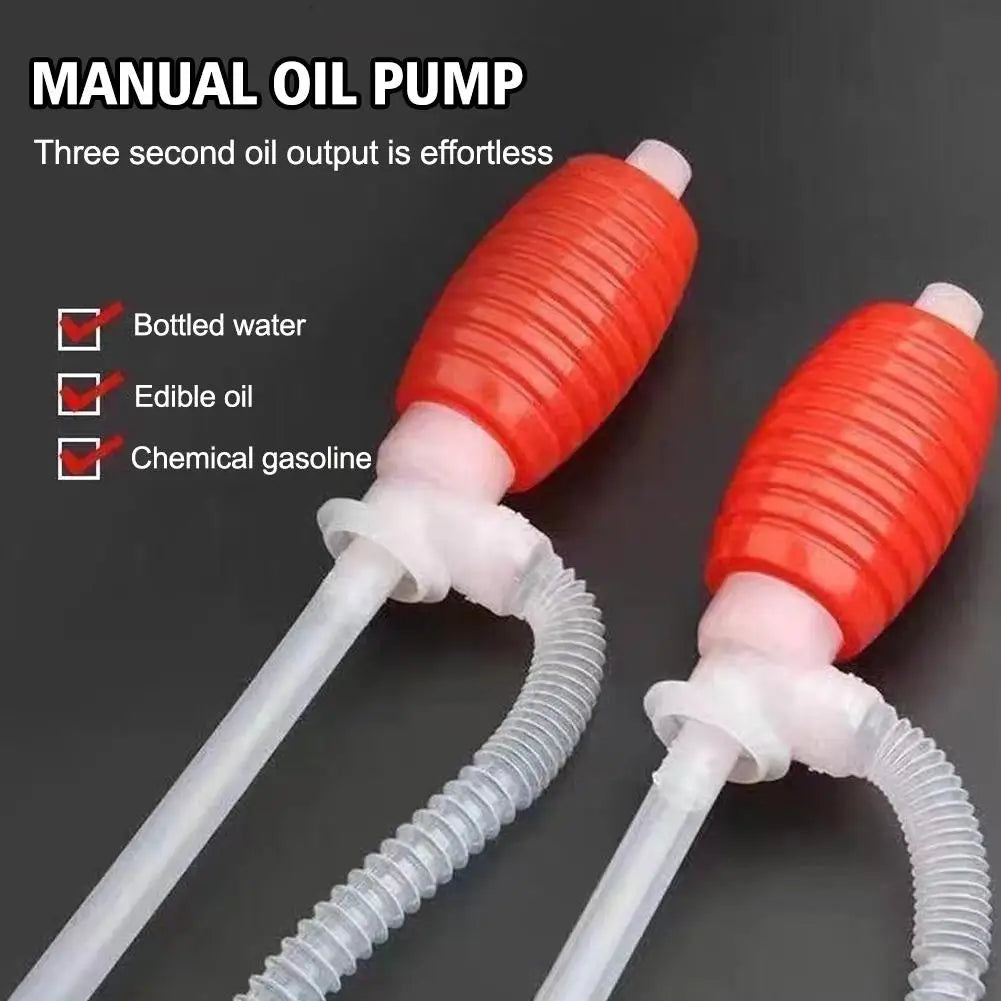 Portable Manual Siphon Suction Water Chemical Liquid Pump Car Truck Fuel Syphon Oil Diesel Transfer Sucker Hand Pump Oasis Select