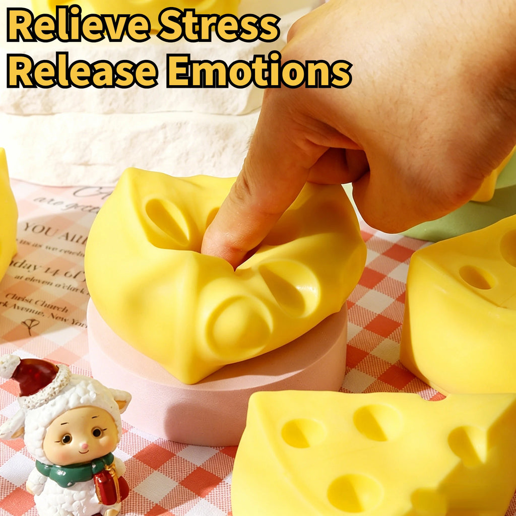 Soft Triangular Square Cheese Squeeze Toy Slow Rebound Thrust Relief Sensory Toy Soft Butter Cheese Fidget Toy Christmas Gift Oasis Select