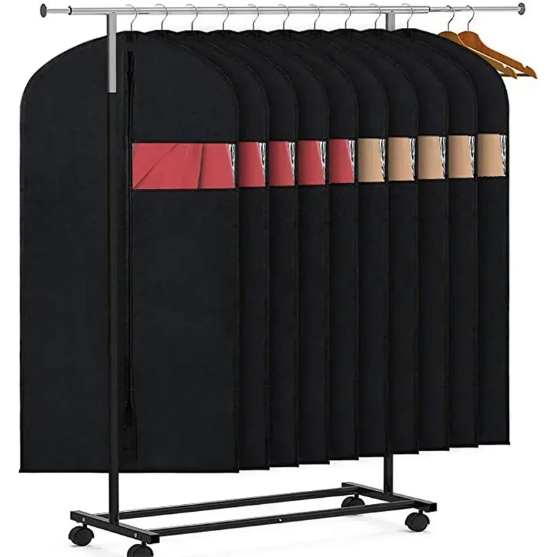 5PCS Dustproof Clothing Covers Waterproof Clothes Dust Cover Coat Suit Dress Protector Hanging Garment Bags Closet Organizer Oasis Select