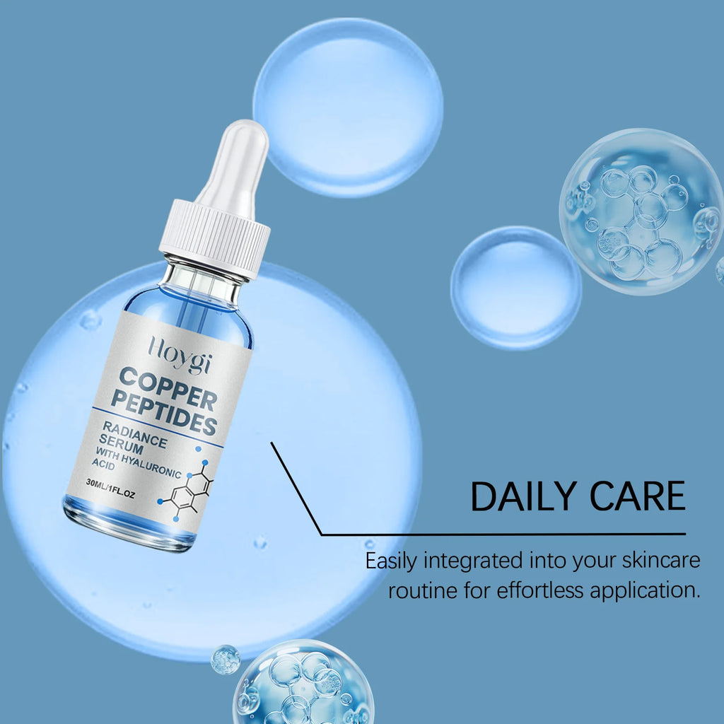 Copper Peptide Serum Firming Lifting Barrier Repair Hyaluronic Acid Reduce Wrinkles Pore Minimizer For Dry Skin Face Serum 30ml Oasis Select