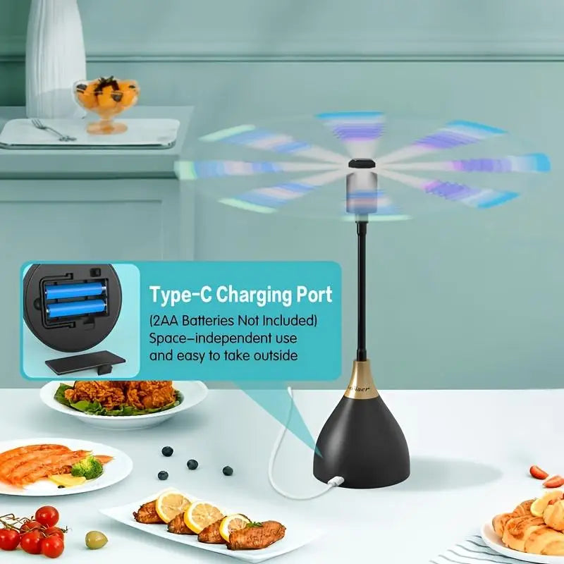 1pcs Fly Fans For Tables Effective Fly Repellent Fan Keeps Flies Away With Soft Blades USB Picnic BBQ Party Fly Fans Oasis Select