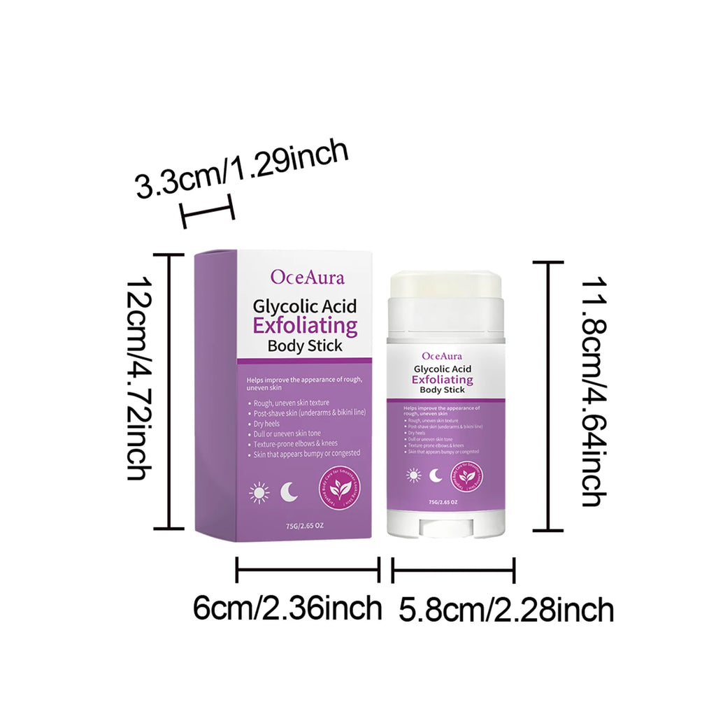 OceAura AHA BHA Exfoliating Body Stick – Shea Butter 75g Body Exfoliator Stick Oasis Select