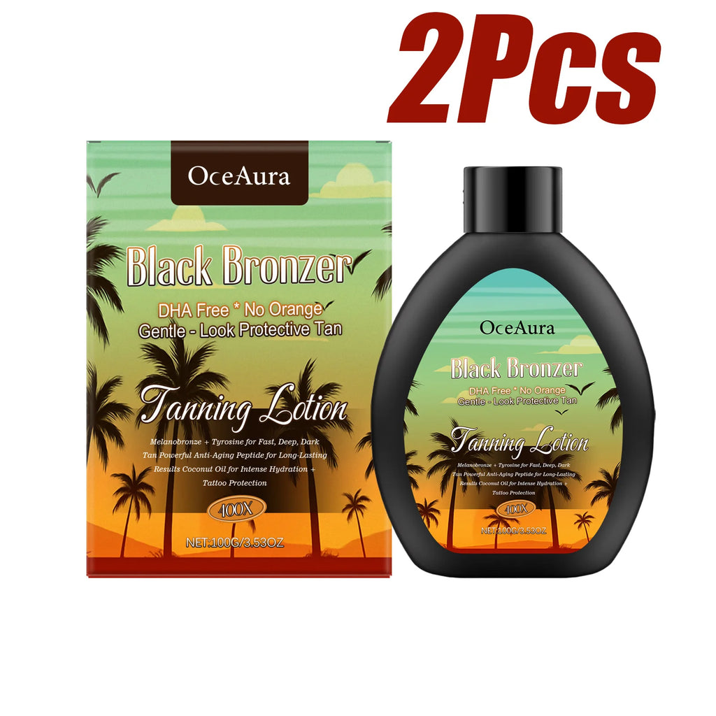 Coconut Tanning Lotion for Natural Bronzed Glow Lightweight Summer Outdoor Darkening Lotion for Even Tan Moisturizing Oasis Select 2 x 100g Boxed