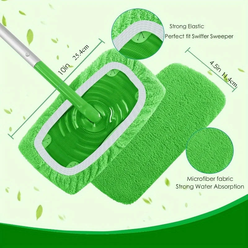 4 Reusable Mop Pads with High Water Absorption and Ultra-fine Fiber Cleaning Pads That Can Firmly Adhere To Most Standard Mops Oasis Select