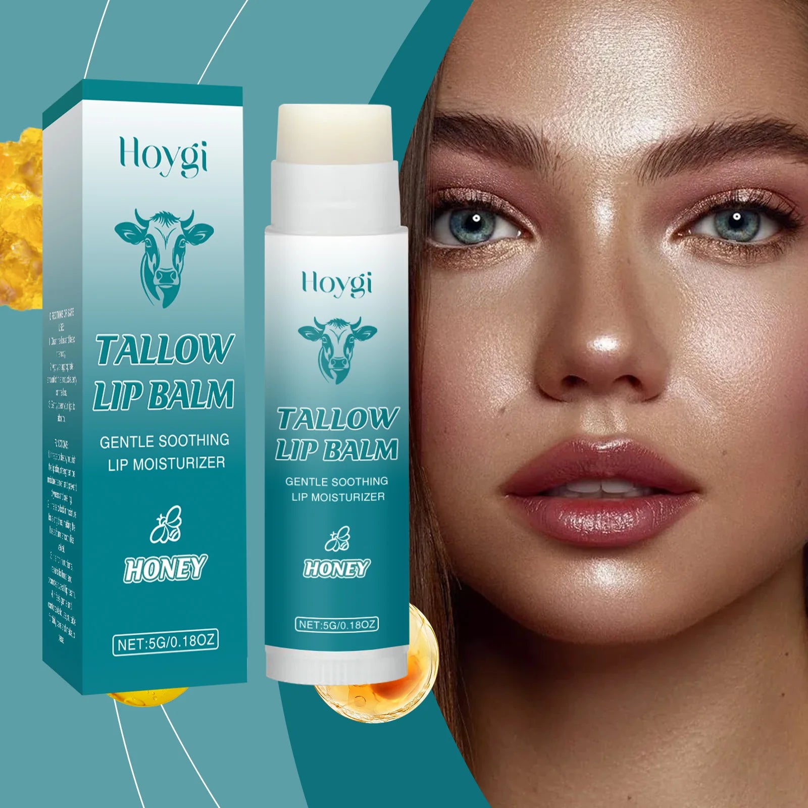 Hoygi Tallow & Honey Lip Balm – Moisturize, Plump & Smooth Tallow Lip Balm Oasis Select