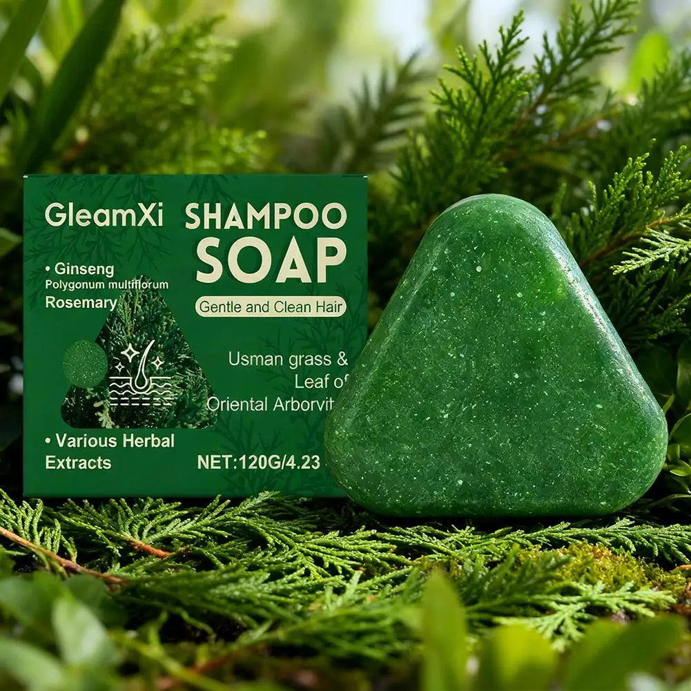 Natural Usman Shampoo Bar + Hair Mask+Hair Oil Set, Usma Grass Soap for Women&Men Gray Hair Reverse, Hair Thickening & Darkening Oasis Select