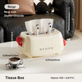 Tissue box, cartoon design featuring Mr Crab, an adorable tissue storage box suitable for the living room, bedroom, and bathroom Oasis Select Beige