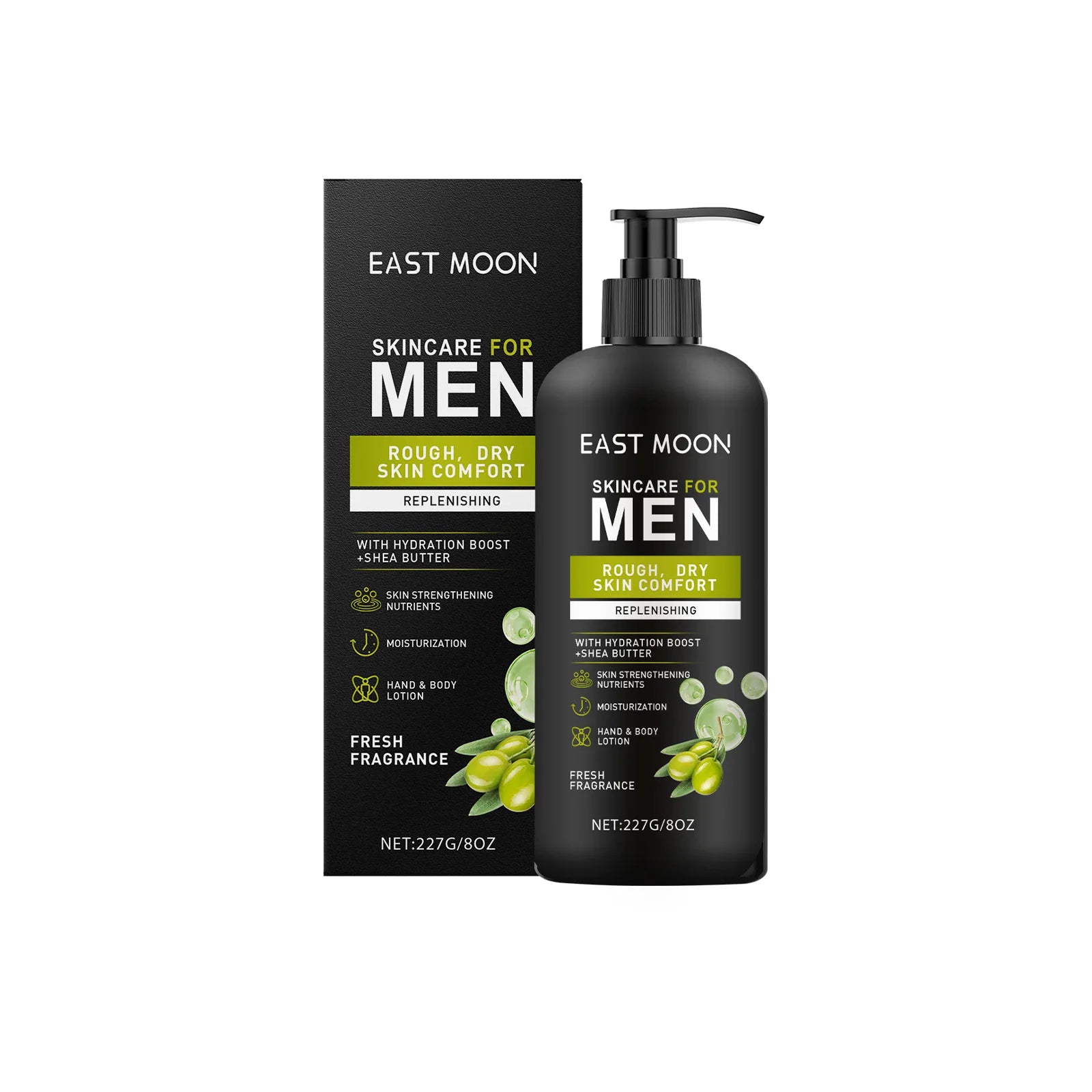 East Moon Men's Body Lotion – Moisturizing Nourishing Cream Men's Body Cream Oasis Select 227g boxed
