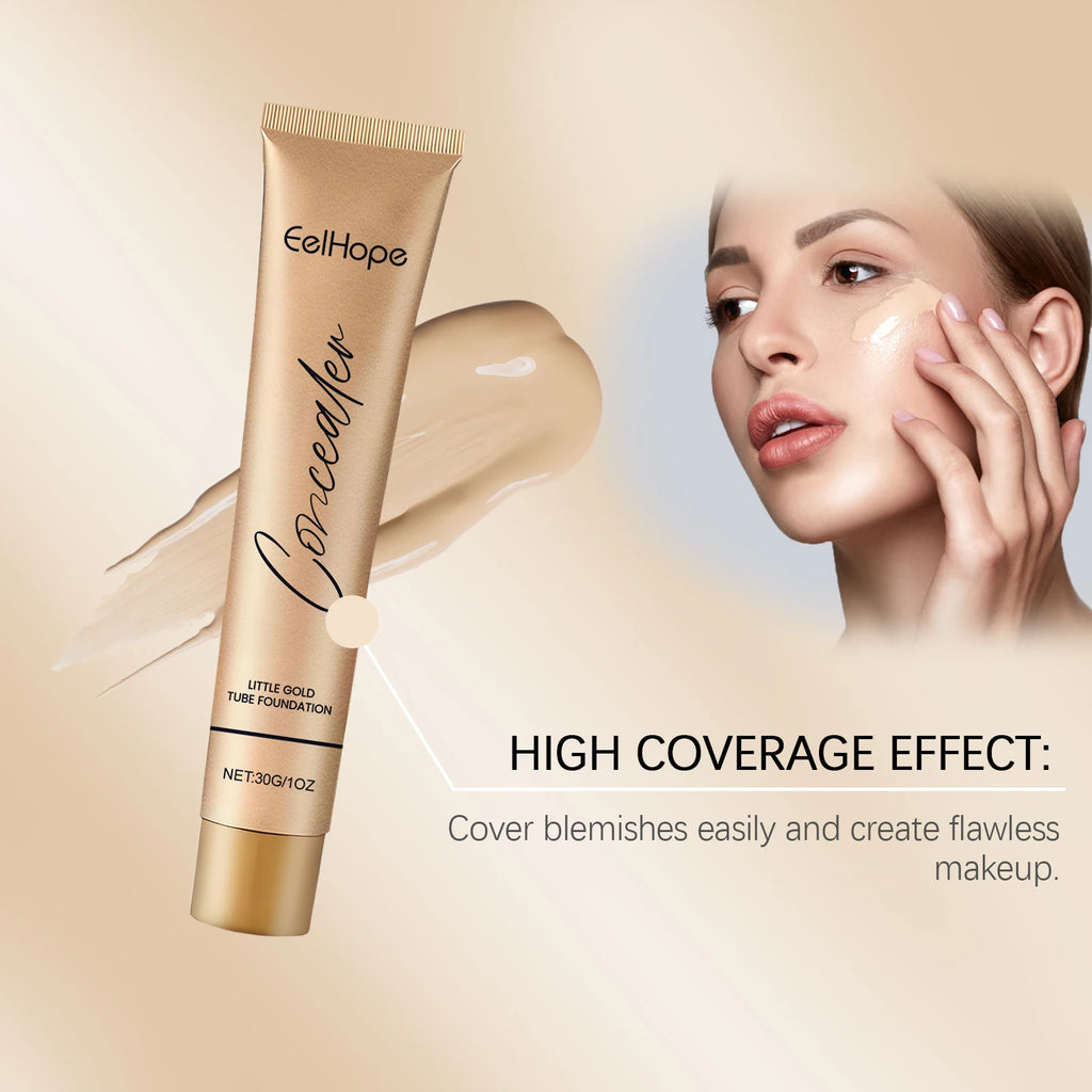 Eelhope 2-in-1 Foundation & Concealer Gold Tube 30ml Foundation Concealer Oasis Select