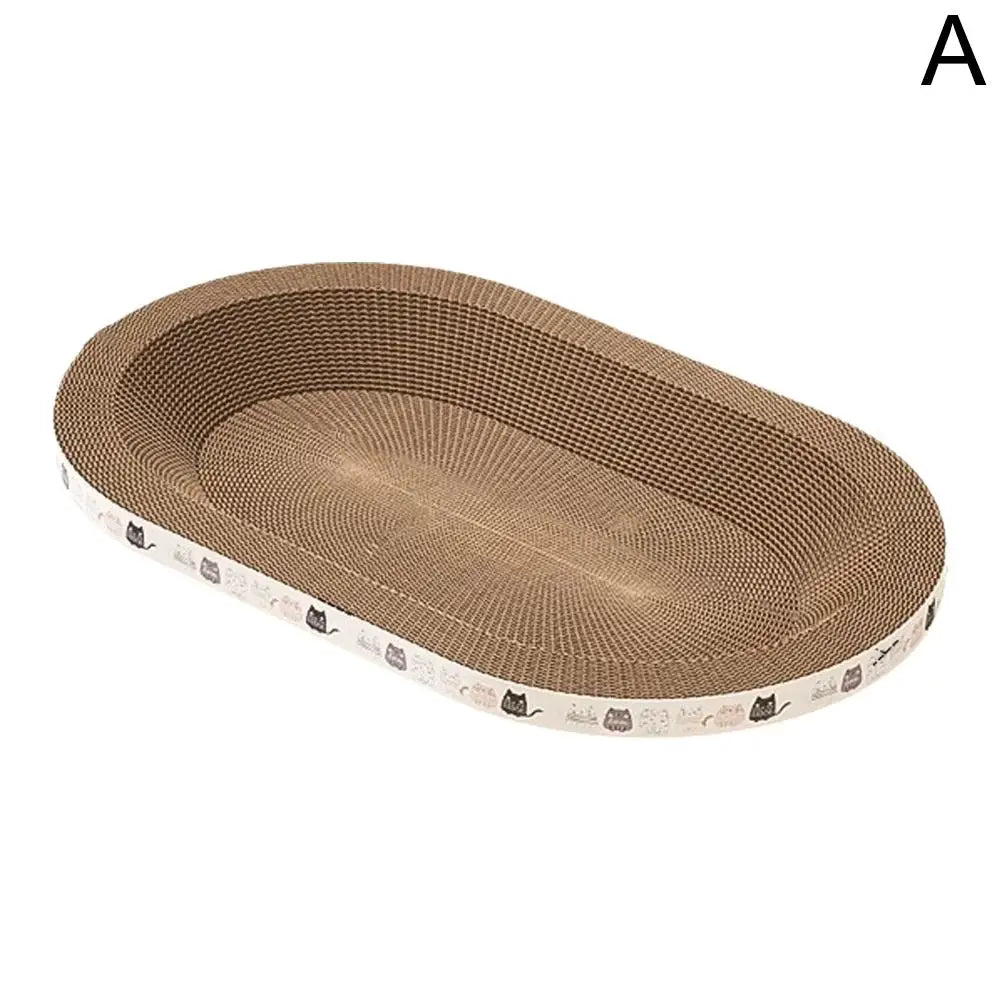 Corrugated Cat Scratcher Cat Scrapers Cat Scratching Board Corrugated Cardboard Grinding Nails Interactive Protecting Furniture Oasis Select oval