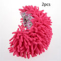 2pcs Dust Cleaner Grazing Slippers House Bathroom Floor Cleaning Mop Cleaner Slipper Lazy Shoes Cover Microfiber Duster Cloth Oasis Select 2pcs