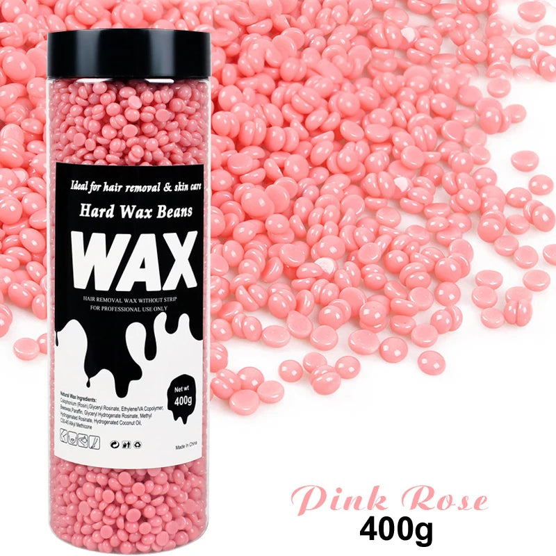 400g Canning Wax Beads For Hair Removal Hot Film Painless Waxing Beads Heating Wax Machine Body Bikini Face Legs Hair Removal Oasis Select 038-400g-Rose
