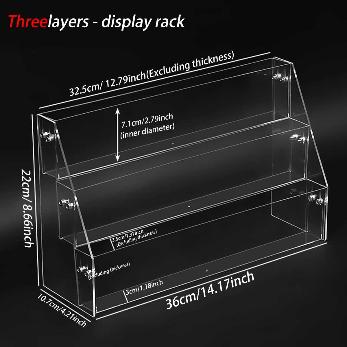 1pc Stepped Acrylic Multi-Layer Book Picture Book Display Storage Rack Multi-Purpose Detachable Practical Bookshelf Organizer Oasis Select 3layer-display rack