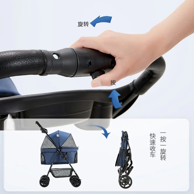 Bello SP02 manufacturer sells pet carts for foreign trade, lightweight foldable pet carts for dog outings Oasis Select
