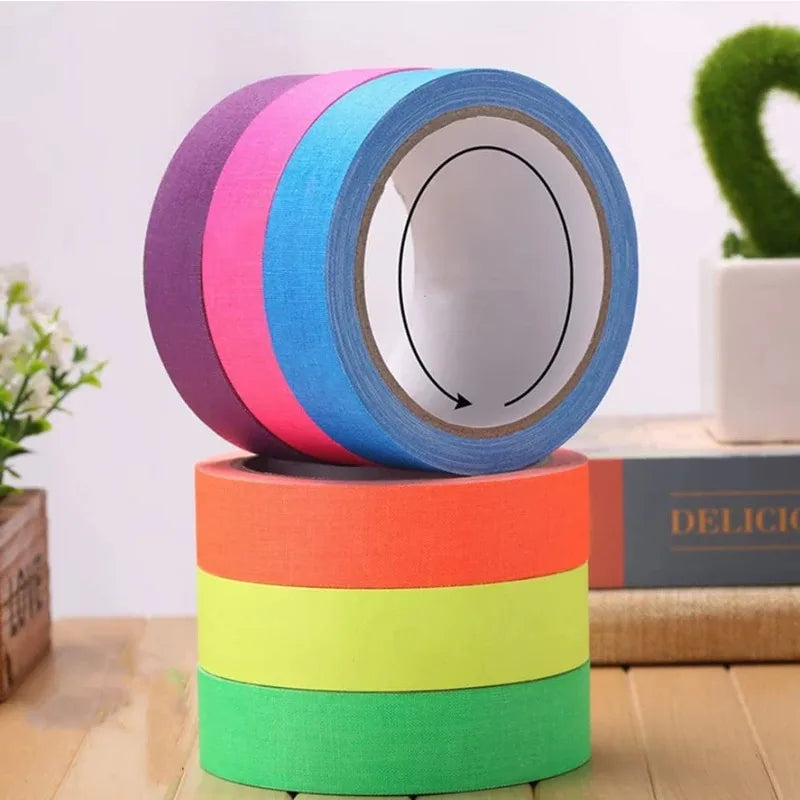 6-Color Fluorescent Cloth Tape Set – Stage, Floor & Crafts Fluorescent Craft Tape Oasis Select