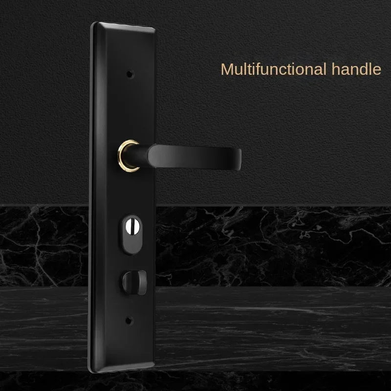 Anti-theft Door Lock Universal Household Entrance Door Handle Handle Door Lock Set Lock Body King Accessories Oasis Select Door handle black