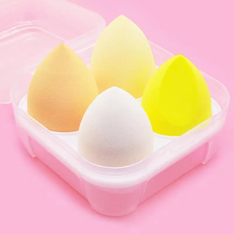 4/8/12/16pcs Makeup Sponge Blender Beauty Egg Cosmetic Puff Foundation Sponges Powder Puffs Women Make Up Accessories Oasis Select 4pcs yellow boxes