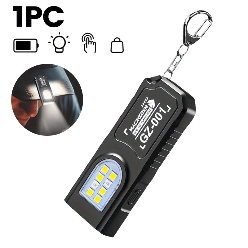 ZHIYU 550LM Mini LED Keychain Flashlight | Type-C Rechargeable