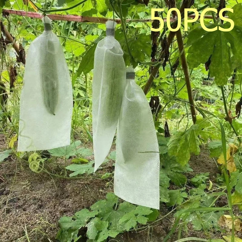 50pcs Fruit Protection Bags,Insect-Proof &Bird-Proof,Breathable Non-Woven Fabric,for Home Garden Vineyard Vegetables Green House Oasis Select 50pcs