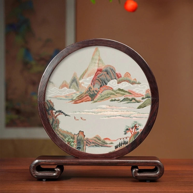 Handmade Double-sided Embroidery of Ornaments Chinese Characteristics Shu Embroidery Intangible Cultural Heritage Gift Oasis Select K