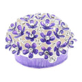 Purple Flower Ball Jewelry Box Sparkling Crystal Easy Open Magnet Clasp Dresser Ornament Gift for Girlfriends Wife Mom 55mm/2In Oasis Select Default Title