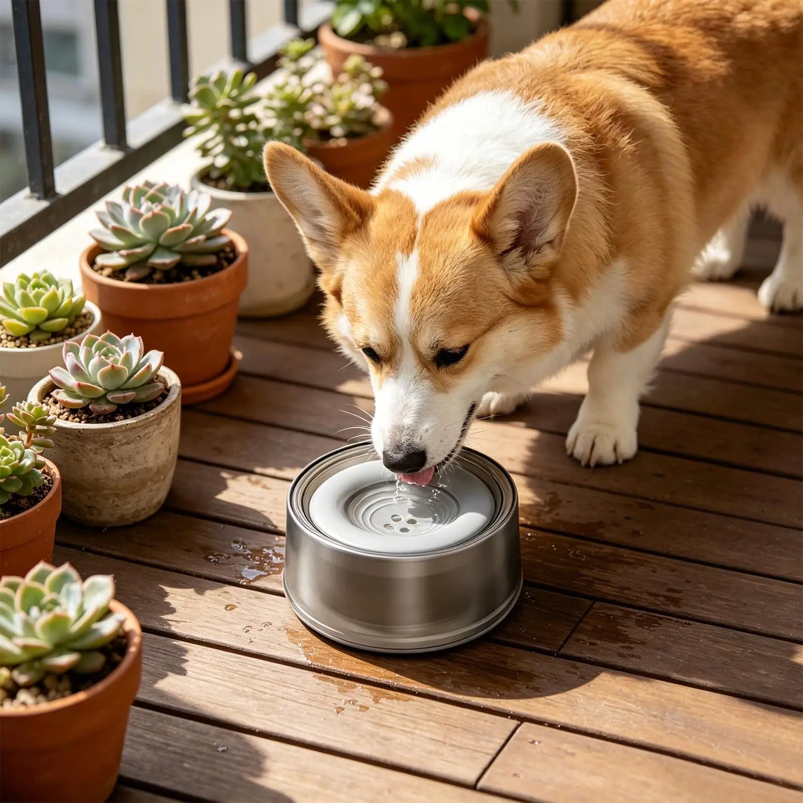Spill Proof Water Bowl for Dogs Slow Drinking Bowl for Messy Drinkers 1200ml Large Capacity Pet Puppy Kitten Drinking Dispenser Oasis Select
