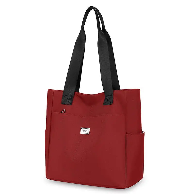 Lightweight Waterproof Nylon Shoulder Tote Bag | Large Capacity