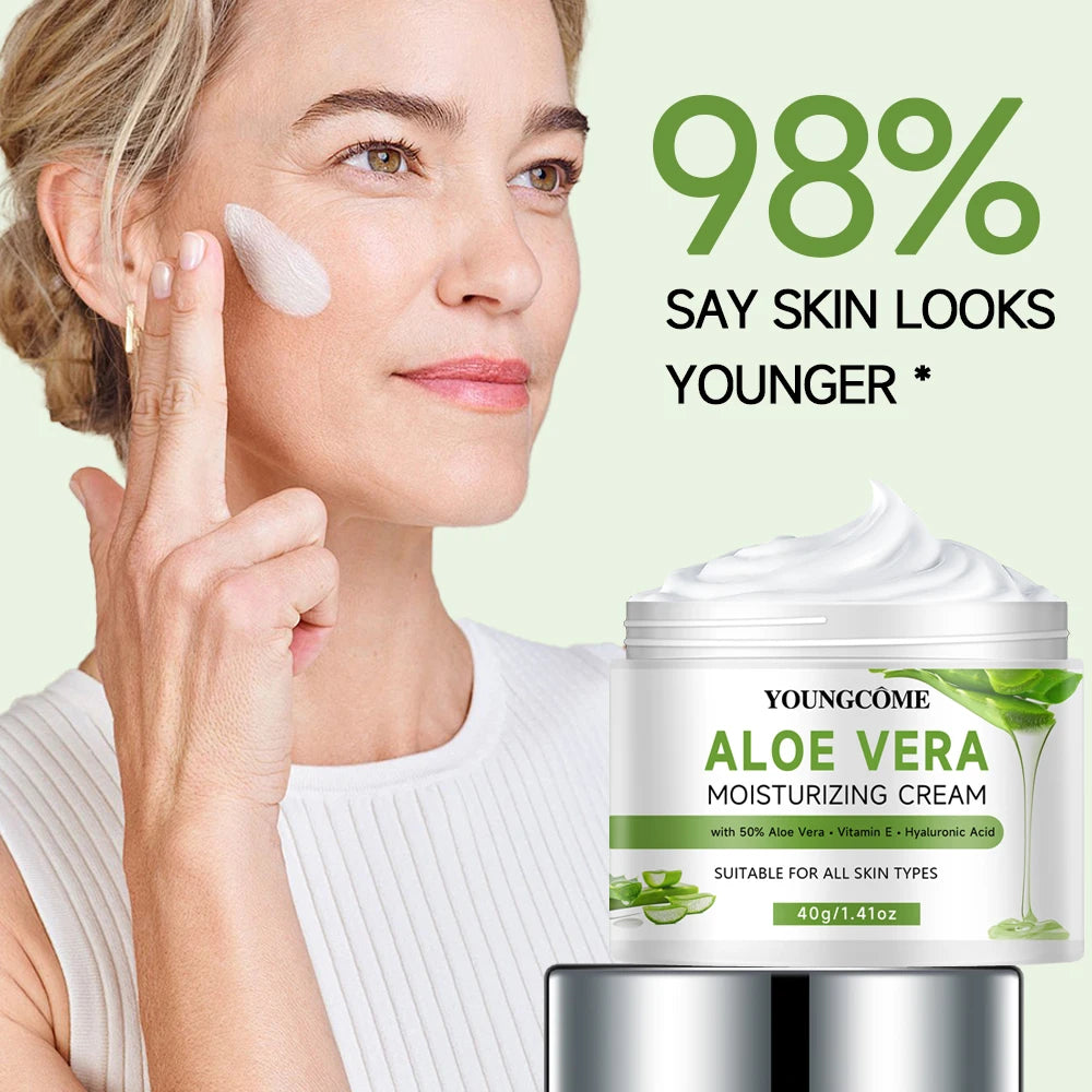 YOUNGCOME Aloe Vera Gel Face Cream – Hydrating Day Cream Aloe Vera Face Cream Oasis Select