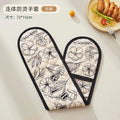 Heat Resistant Oven Mitts – Long Floral Kitchen & BBQ Gloves Oven Mitts Oasis Select Frameless