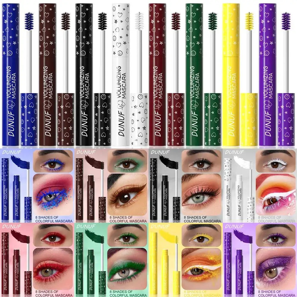 DUNUF Colorful Waterproof Mascara – Curling & Lengthening