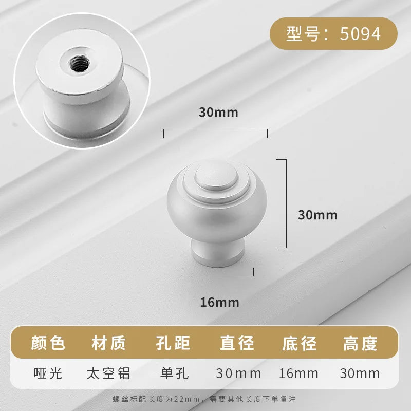 Aluminium Alloy Black Cabinet Knobs Kitchen Cabinet Handles Drawer Pulls Furniture Handle Hardware Oasis Select matt5094-single hole