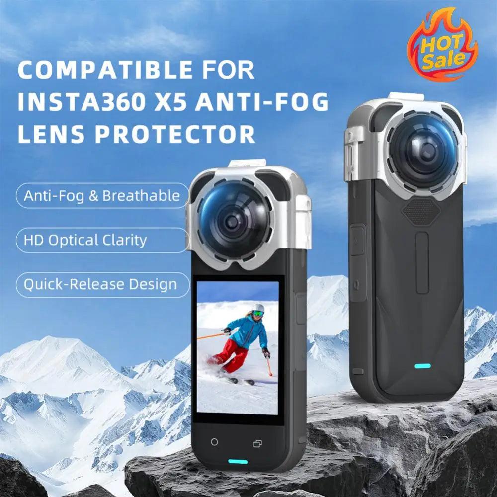 For Insta360 X5 Action Camera Lens Guard Wear Resist Lens Protector Cover Lightweight Anti-Scratch Lens Cap Lens Protect Sleeve Oasis Select