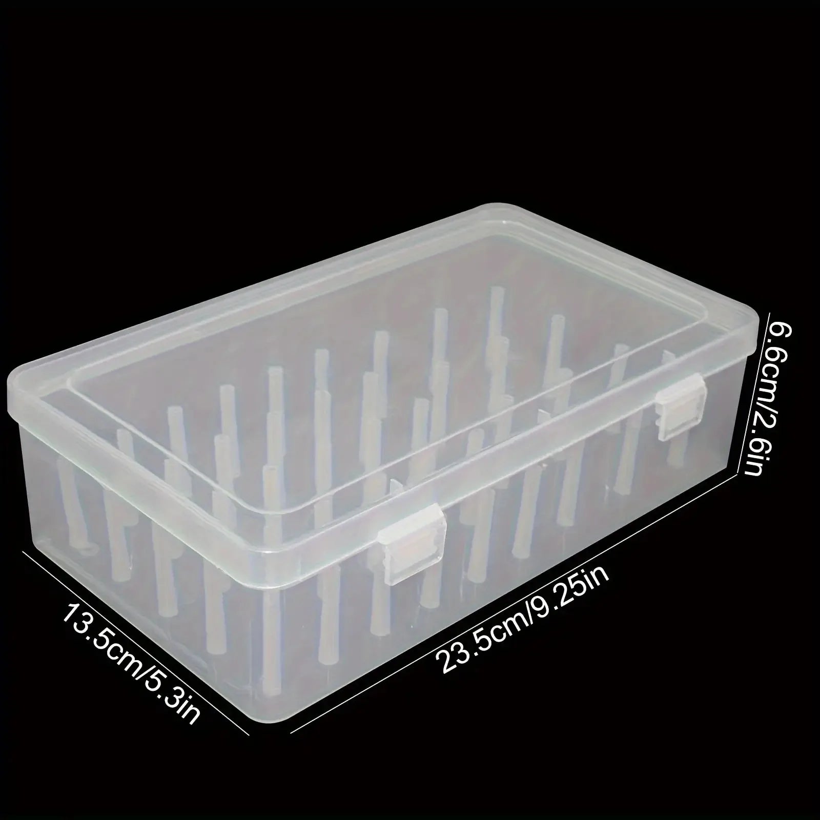 Clear Plastic Sewing Thread Storage Box With 42 Slots Craft Spool Holder For Embroidery Quilting Supplies Fridge Container Oasis Select clear
