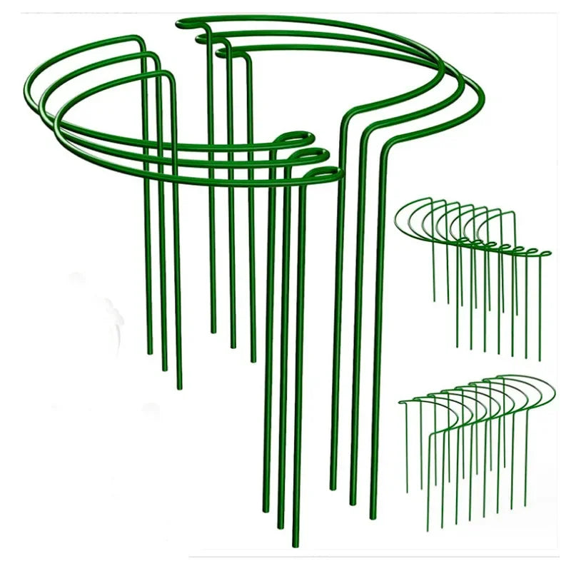 Semi Circular Plant Support RingTomato Pepper Greenhouse Gardening Sturdy Plastic Plant Stake Holder Vegetable Flower Growth Aid Oasis Select