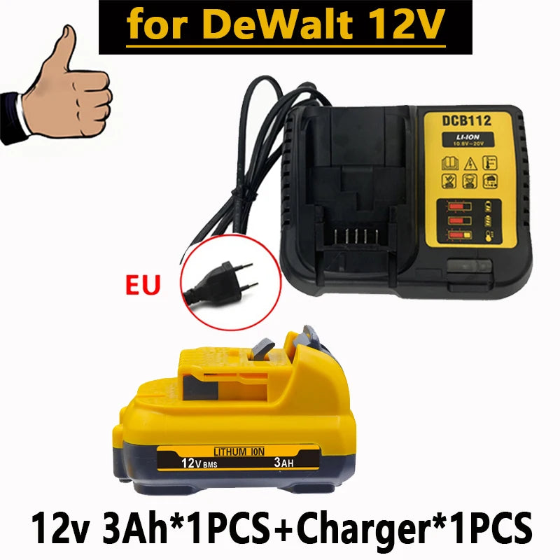 1For DeWalt 12V MAX 2.0Ah 3.0Ah 5.0Ah 6.0Ah Battery DCB124 DCB125 DCB122 Rechargeable Tool Pack. Oasis Select 12V 3AH X1 charge X1