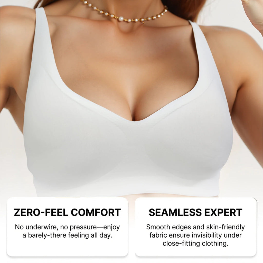 Women Seamless Bra One-Piece Underwear Wire-Free Gather Anti-Sagging Bralette Invisible Underwear Soft and Comfortable Underwear Oasis Select