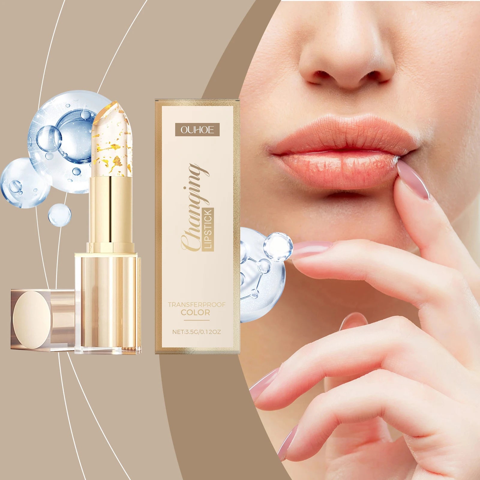 Transferproof Color Changing Lipstick Moisturizing Repairing Deep Nourishment Plumping Jelly Transparente Long Lasting Lip Balm Oasis Select